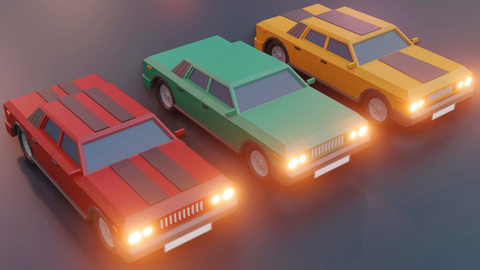 low poly cars vol 02 lowpoly Low-poly 3D model_26