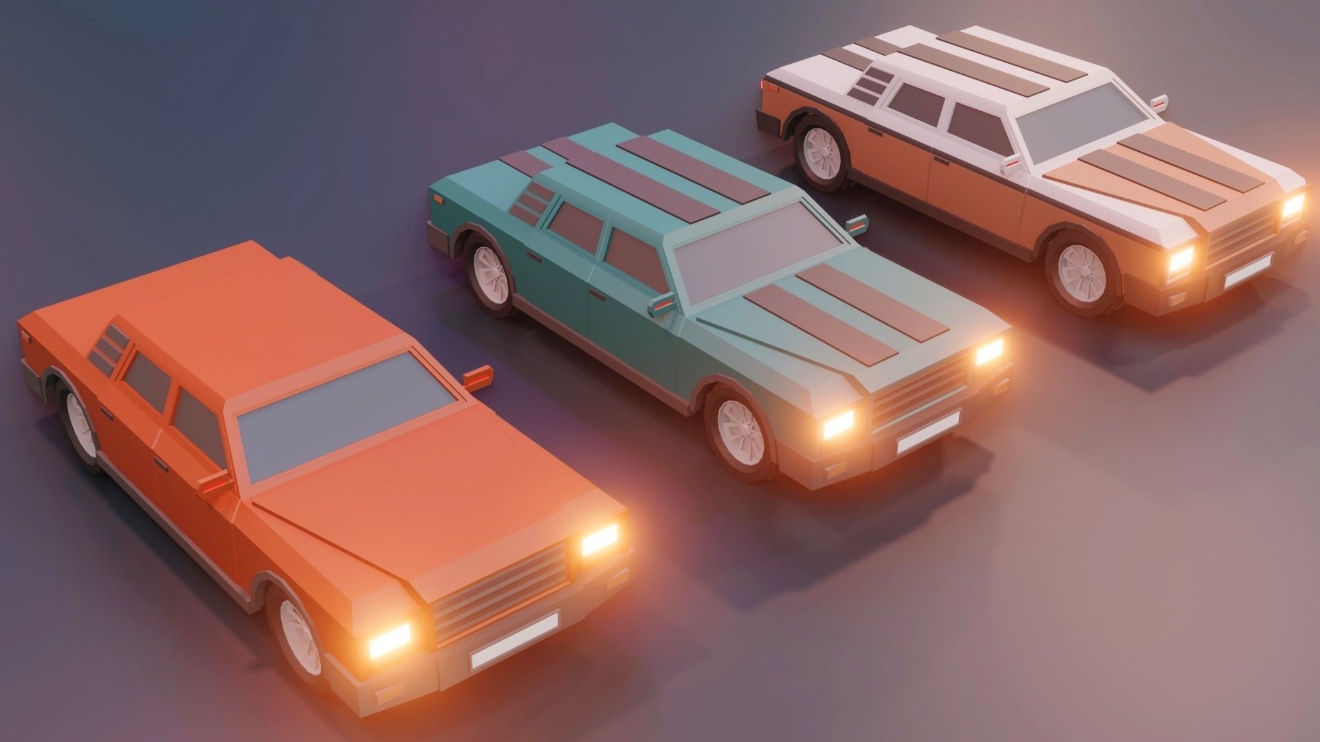 low poly cars vol 02 lowpoly Low-poly 3D model_22