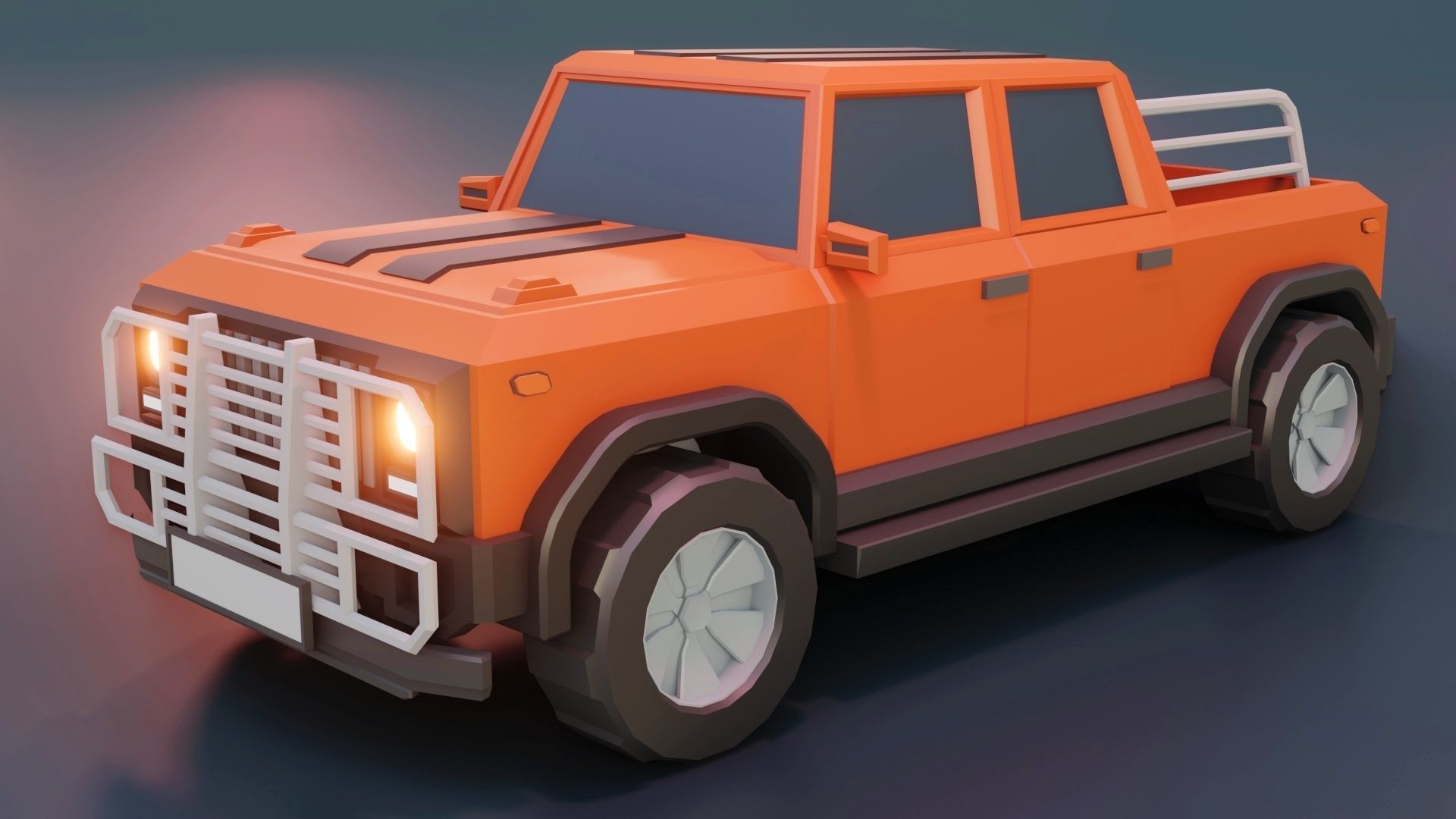 low poly cars vol 02 lowpoly Low-poly 3D model_9