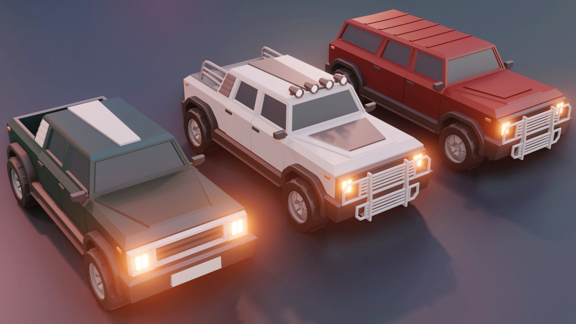 low poly cars vol 02 lowpoly Low-poly 3D model_15