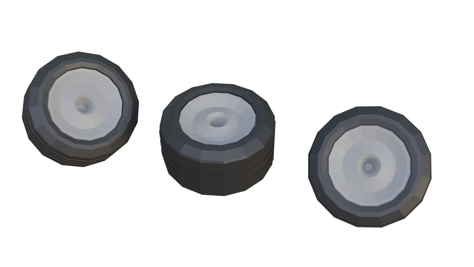 Low Poly Wheels Pack Low-poly 3D model_29