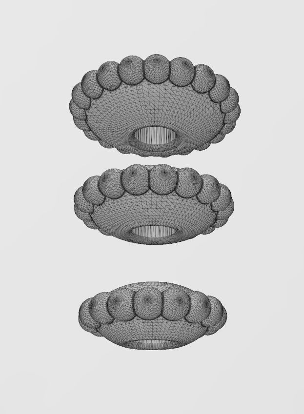 Beaded elliptical bead and bracelet charm 3D print model_14