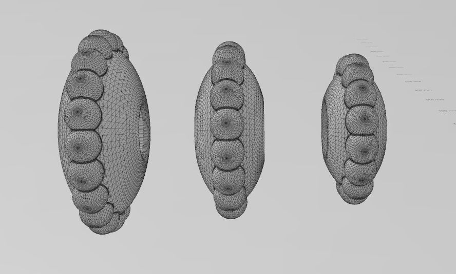 Beaded elliptical bead and bracelet charm 3D print model_13