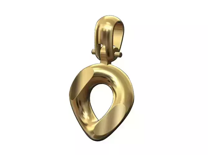 Simple chunky cuban link pendant with bail