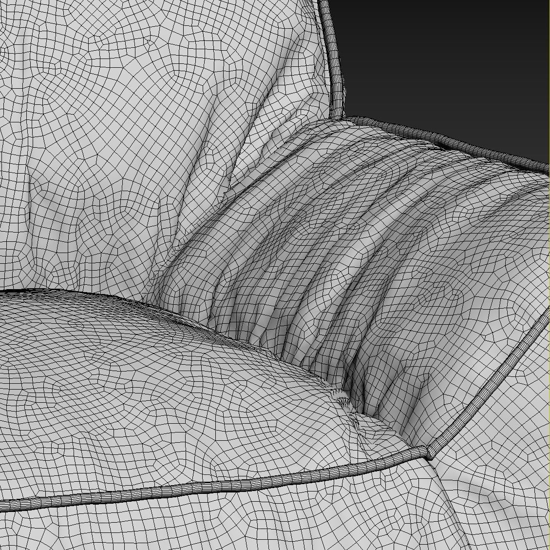 Big Joe Imperial Fufton Armchair Pouf Sofa 3D model_4