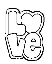 LOVE Cookie Cutter and Stamp 3D print model