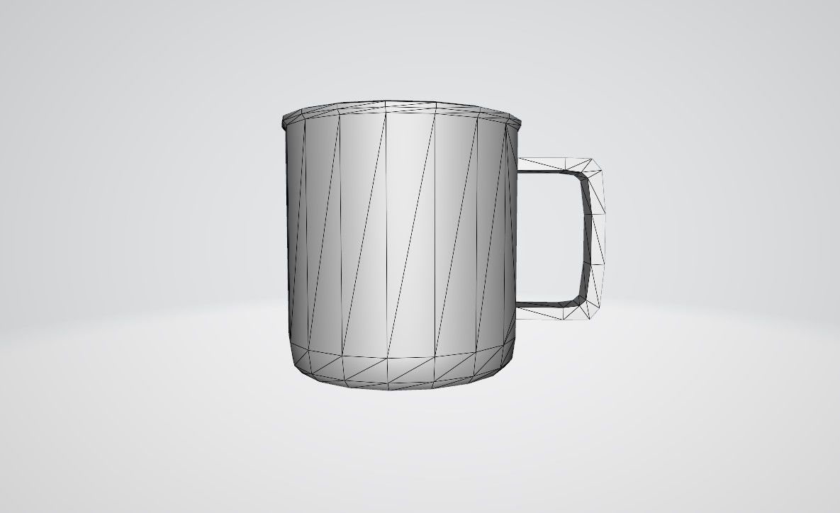 Steel cup Free low-poly 3D model_4