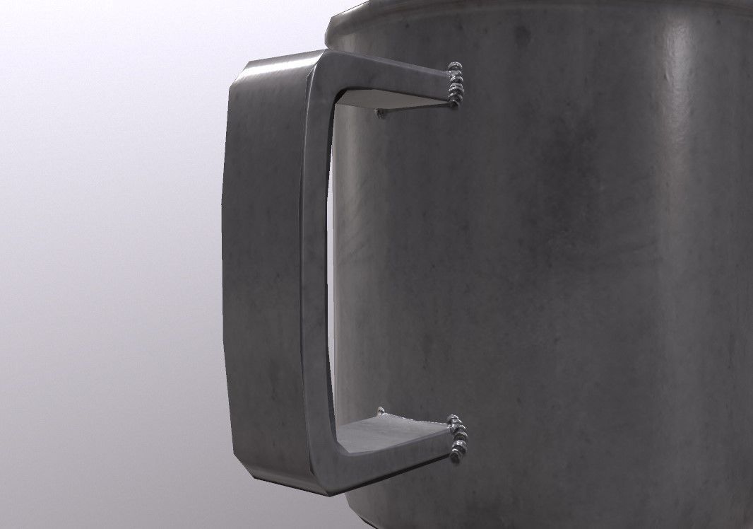 Steel cup Free low-poly 3D model_3