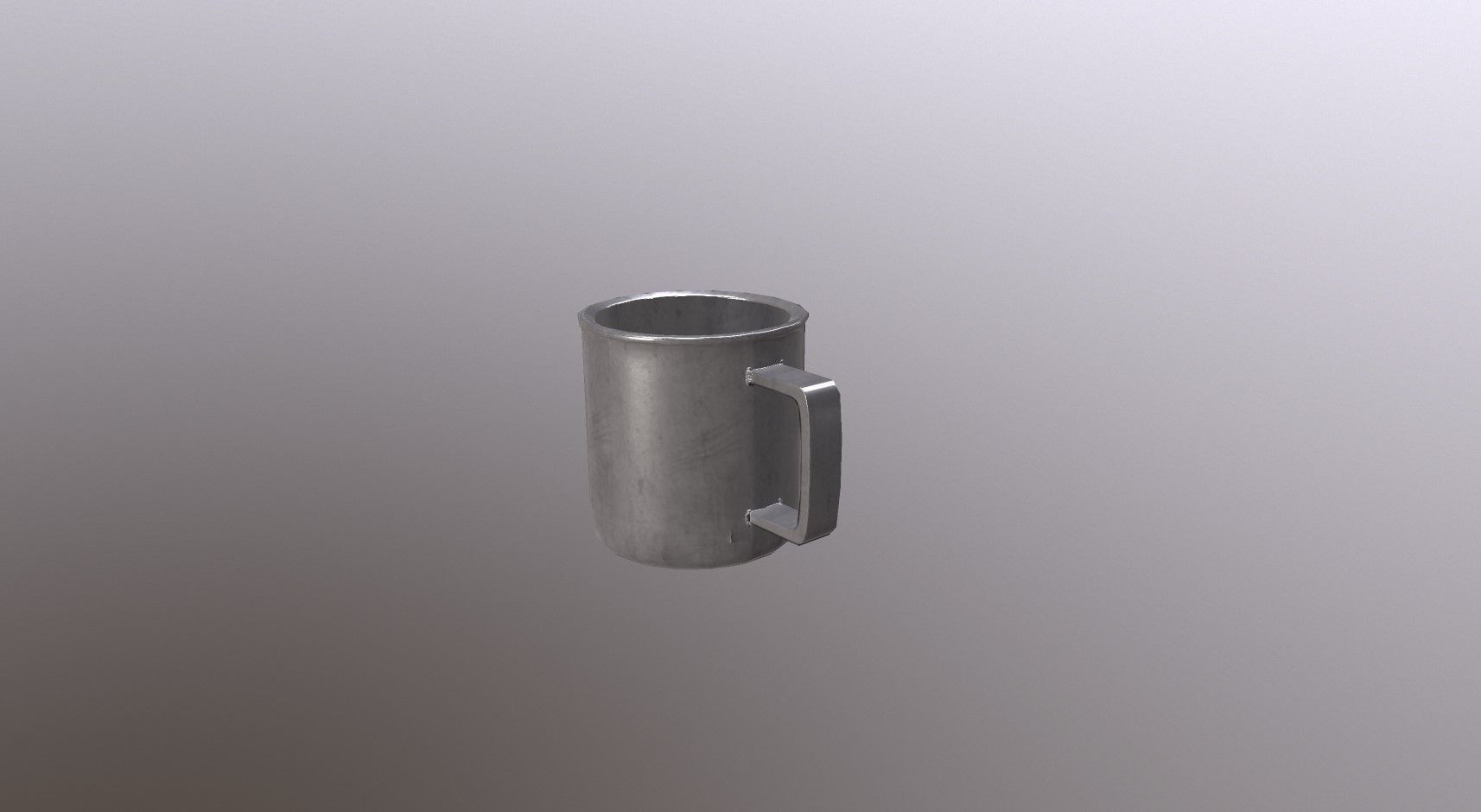 Steel cup Free low-poly 3D model_1