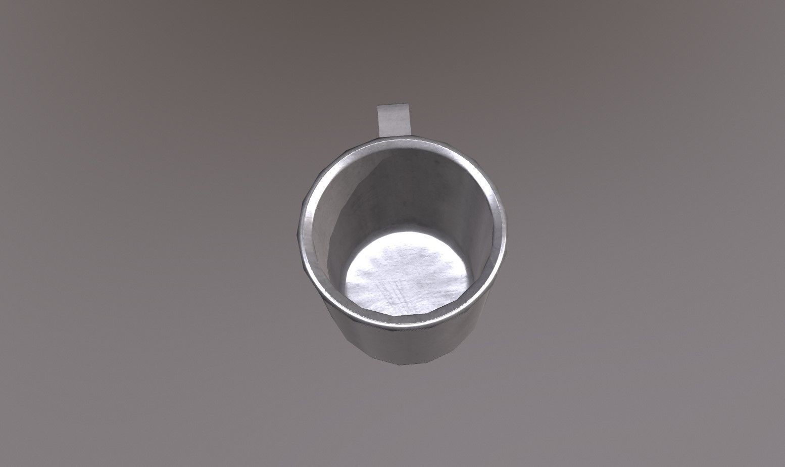 Steel cup Free low-poly 3D model_2
