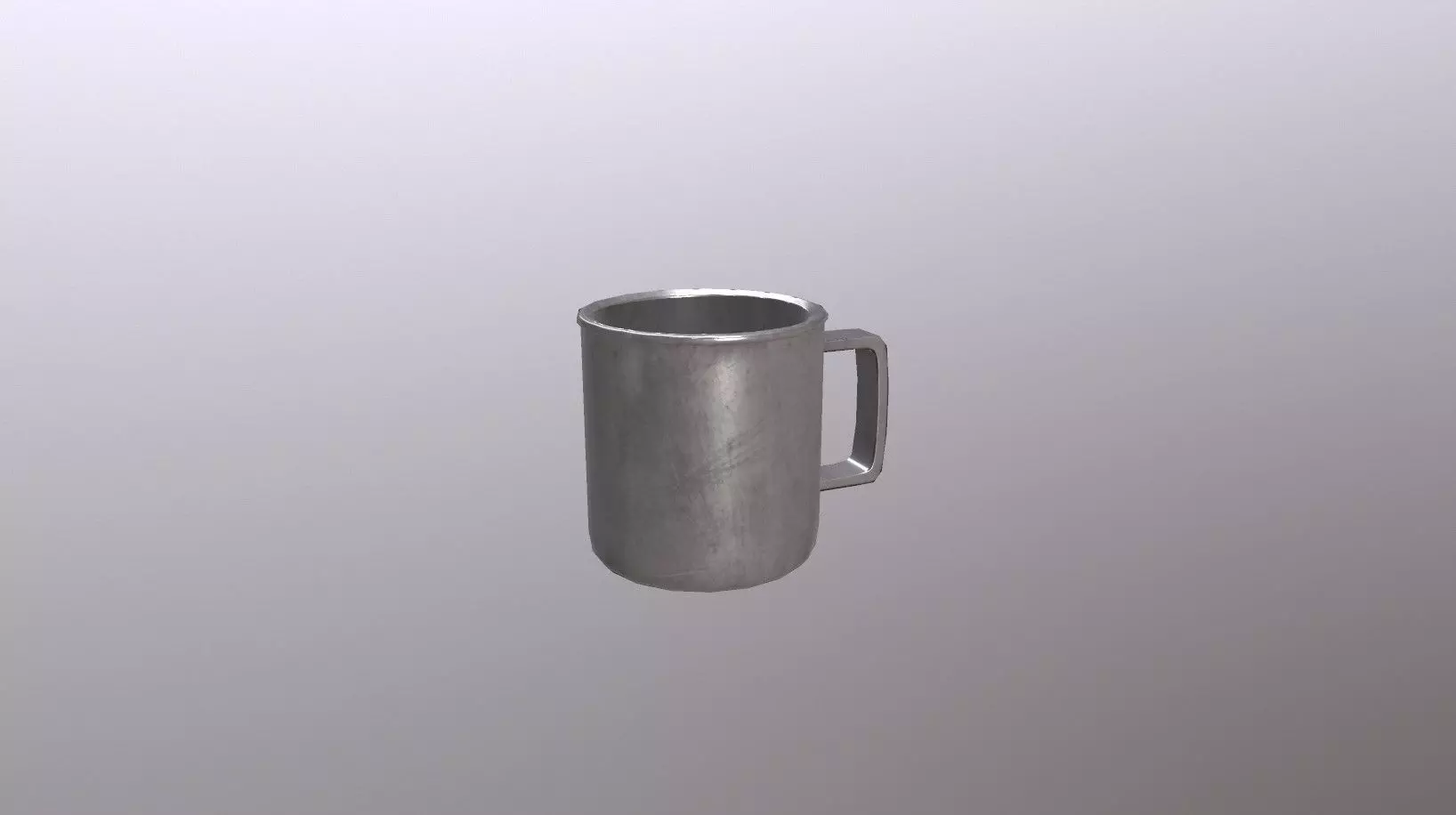 Steel cup Free low-poly 3D model_0
