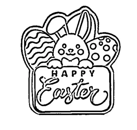 Happy Easter Cookie Cutter and Stamp
