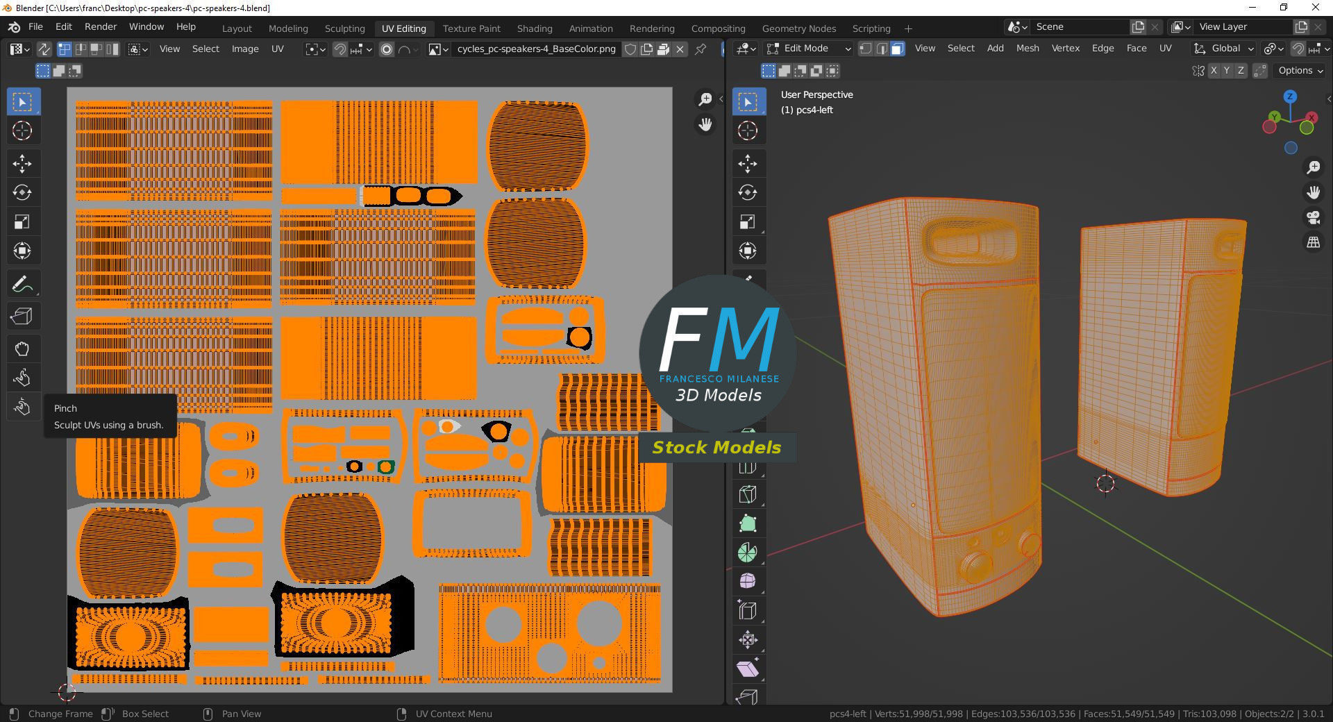PC speakers 4 3D model_10