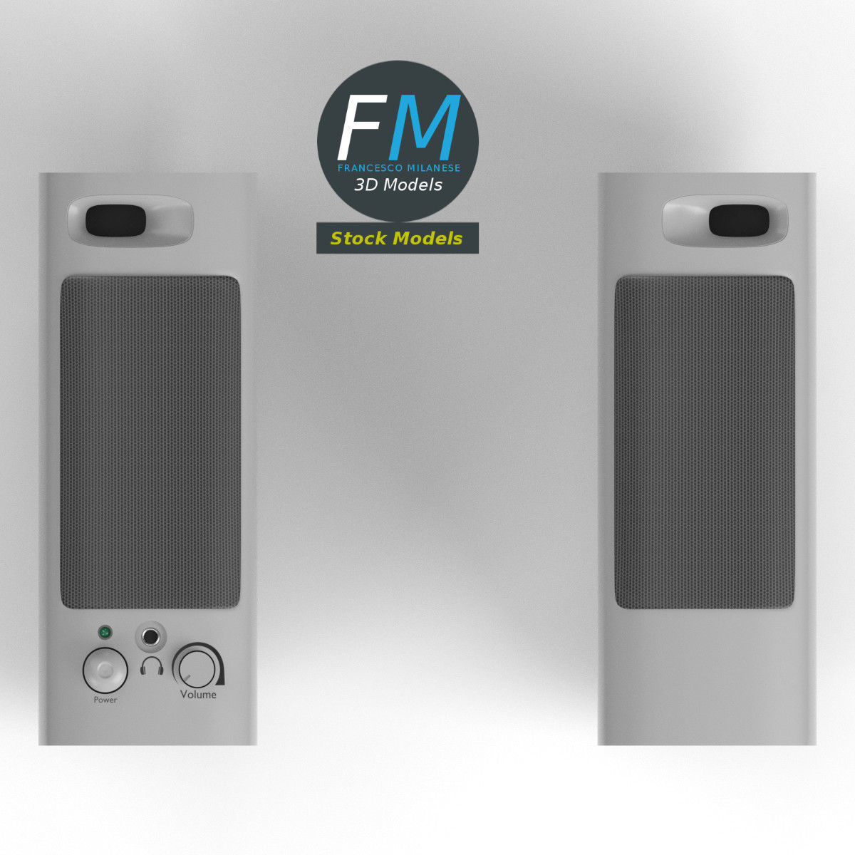 PC speakers 4 3D model_6