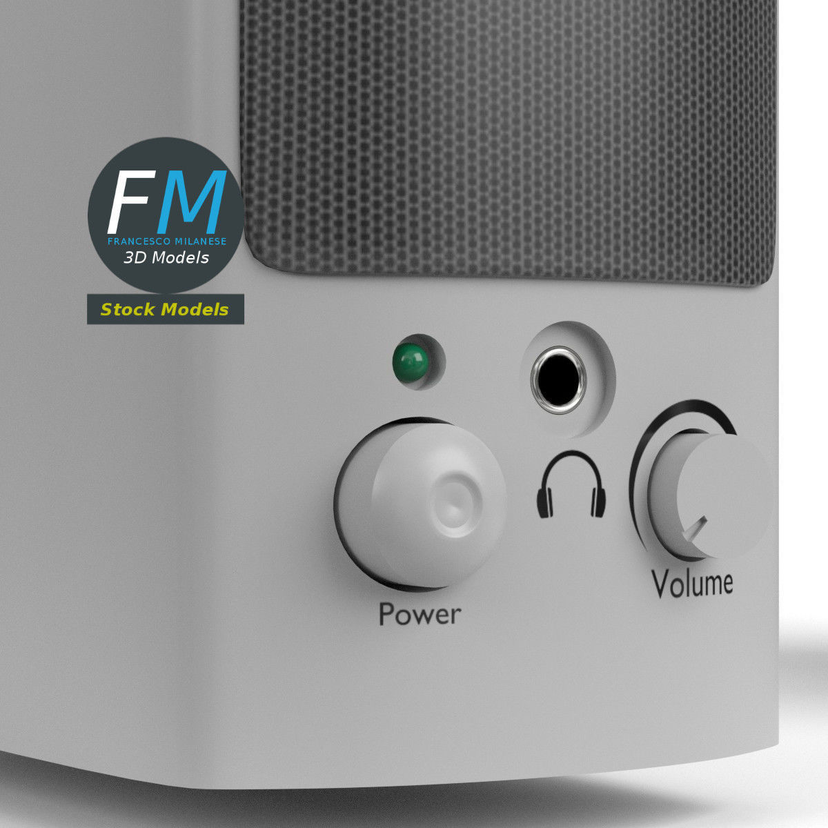 PC speakers 4 3D model_3