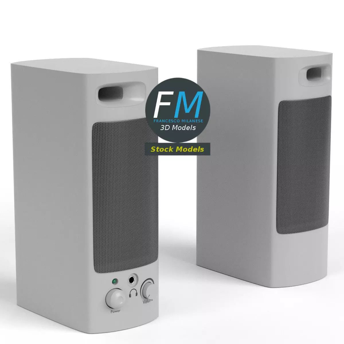 PC speakers 4 3D model_0