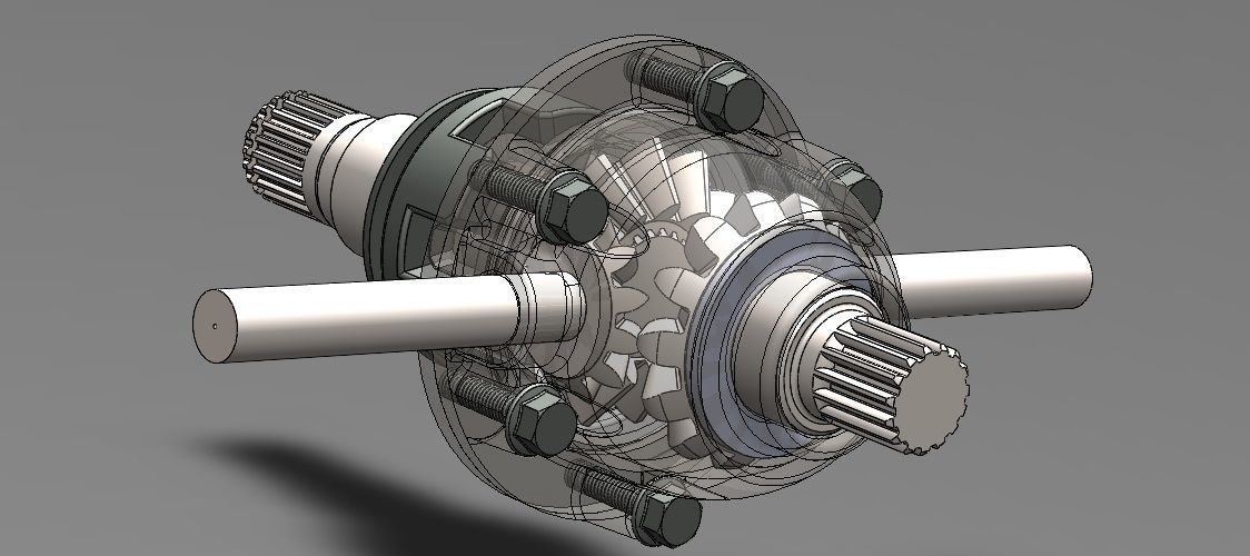 Differential Gearbox 3D model_2