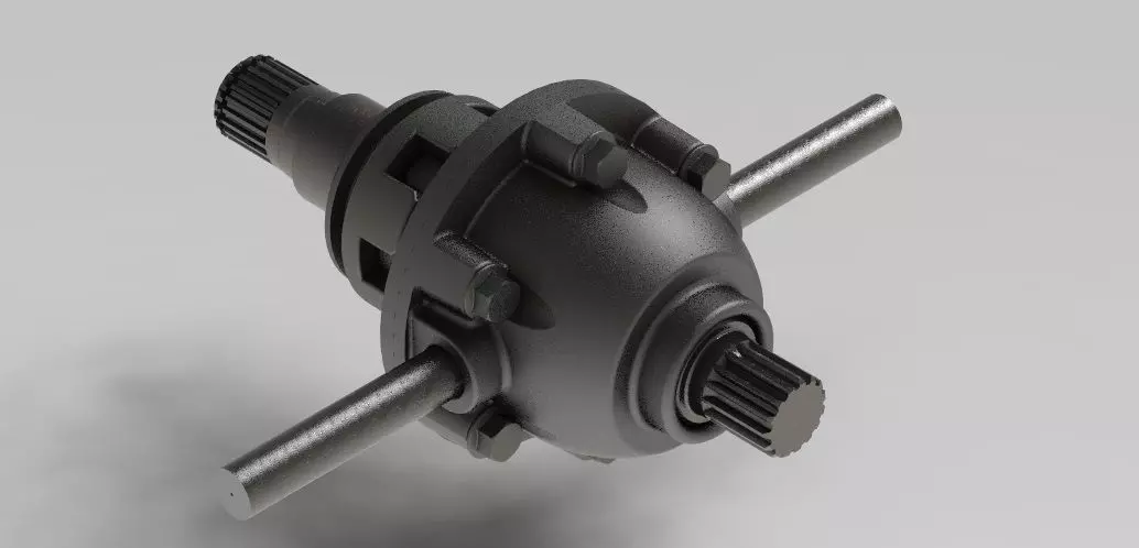 Differential Gearbox 3D model_0