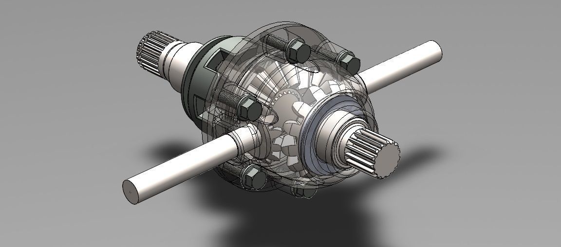 Differential Gearbox 3D model_9