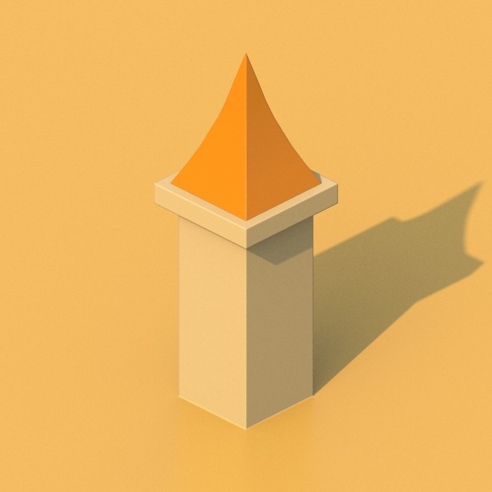 Isometric Cartoon Low Poly Medieval Castle 3D model Low-poly 3D model_33