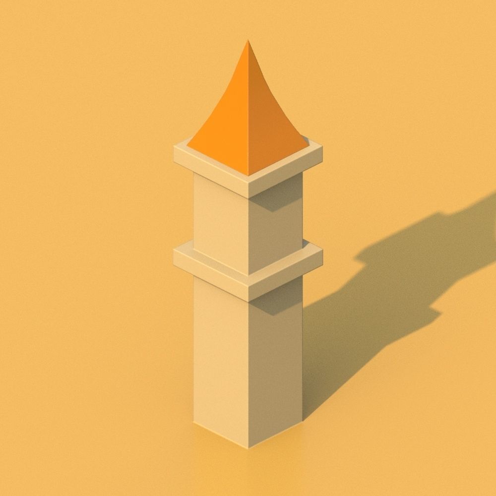 Isometric Cartoon Low Poly Medieval Castle 3D model Low-poly 3D model_32