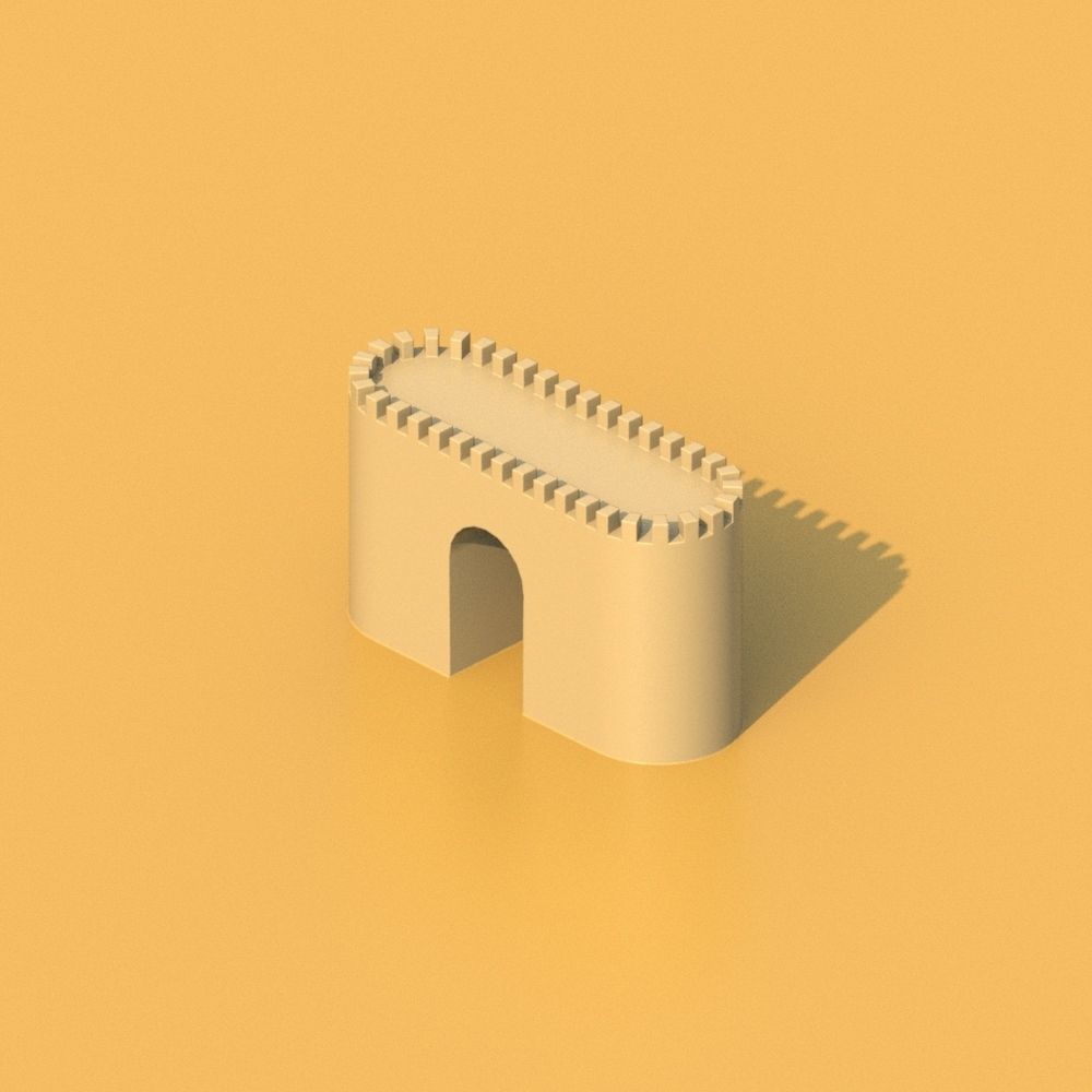 Isometric Cartoon Low Poly Medieval Castle 3D model Low-poly 3D model_23