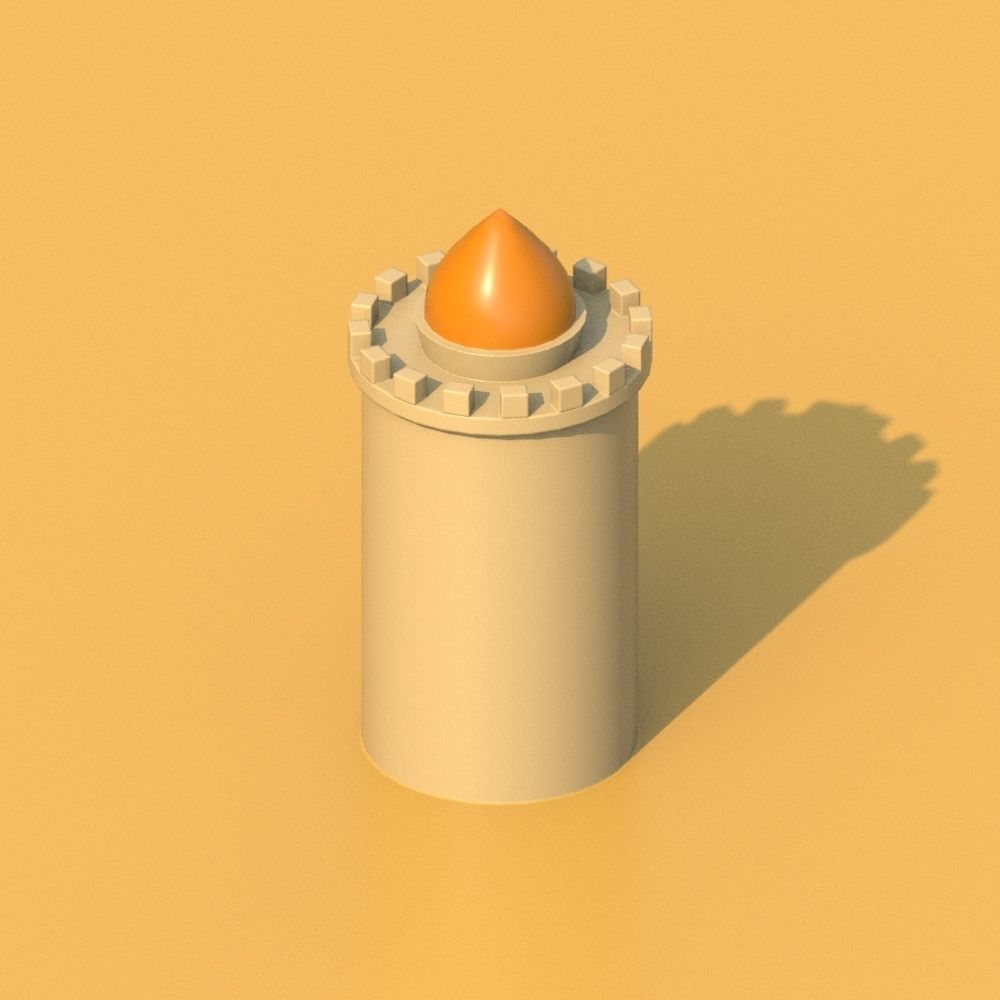 Isometric Cartoon Low Poly Medieval Castle 3D model Low-poly 3D model_45