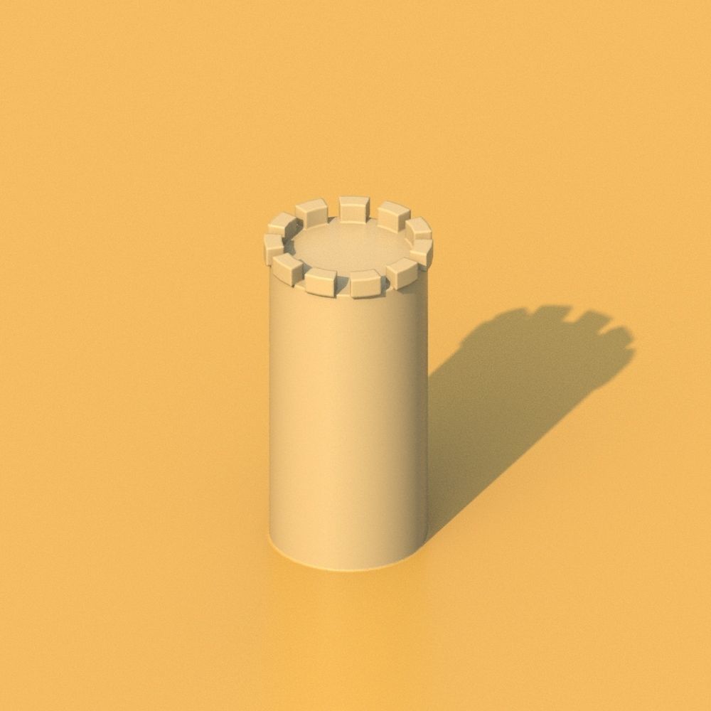 Isometric Cartoon Low Poly Medieval Castle 3D model Low-poly 3D model_39