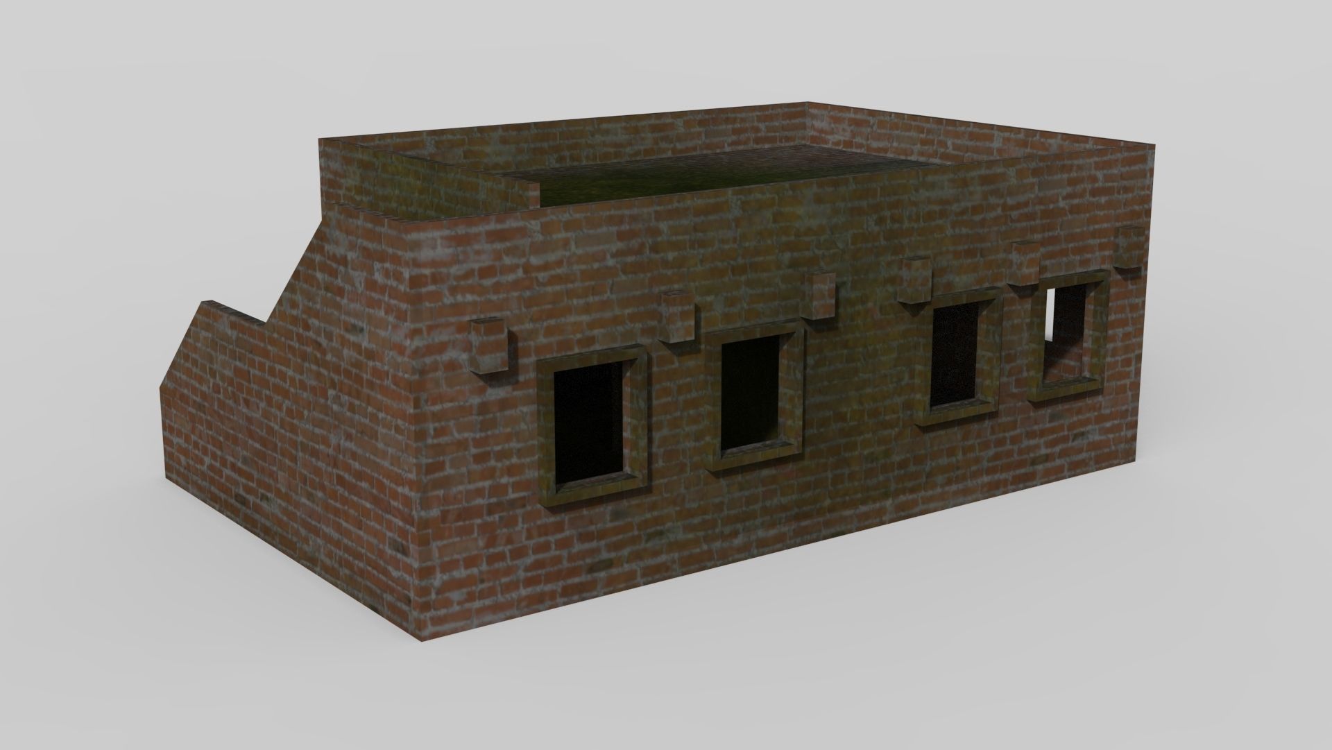 Game low poly Building Low-poly 3D model_4
