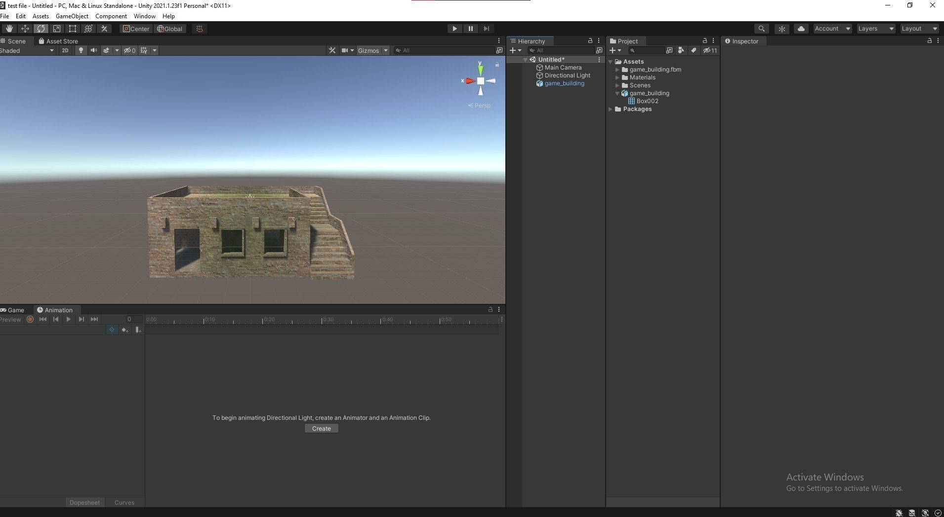 Game low poly Building Low-poly 3D model_9