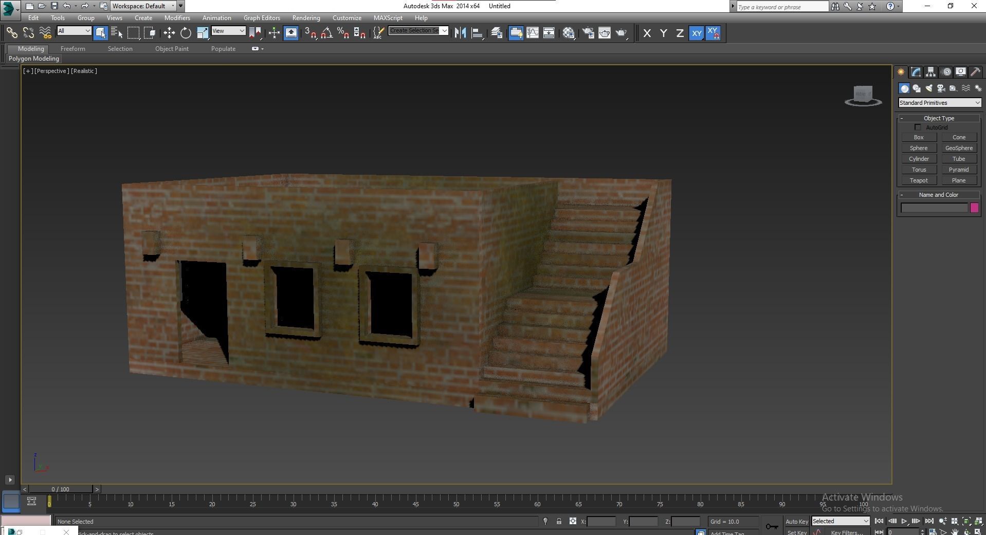 Game low poly Building Low-poly 3D model_10