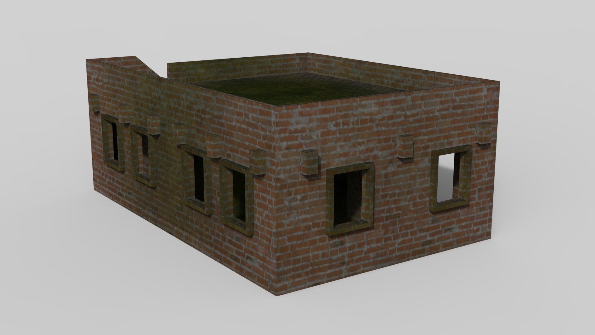 Game low poly Building Low-poly 3D model_5