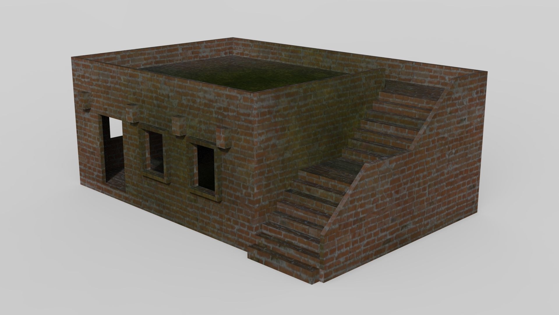 Game low poly Building Low-poly 3D model_3