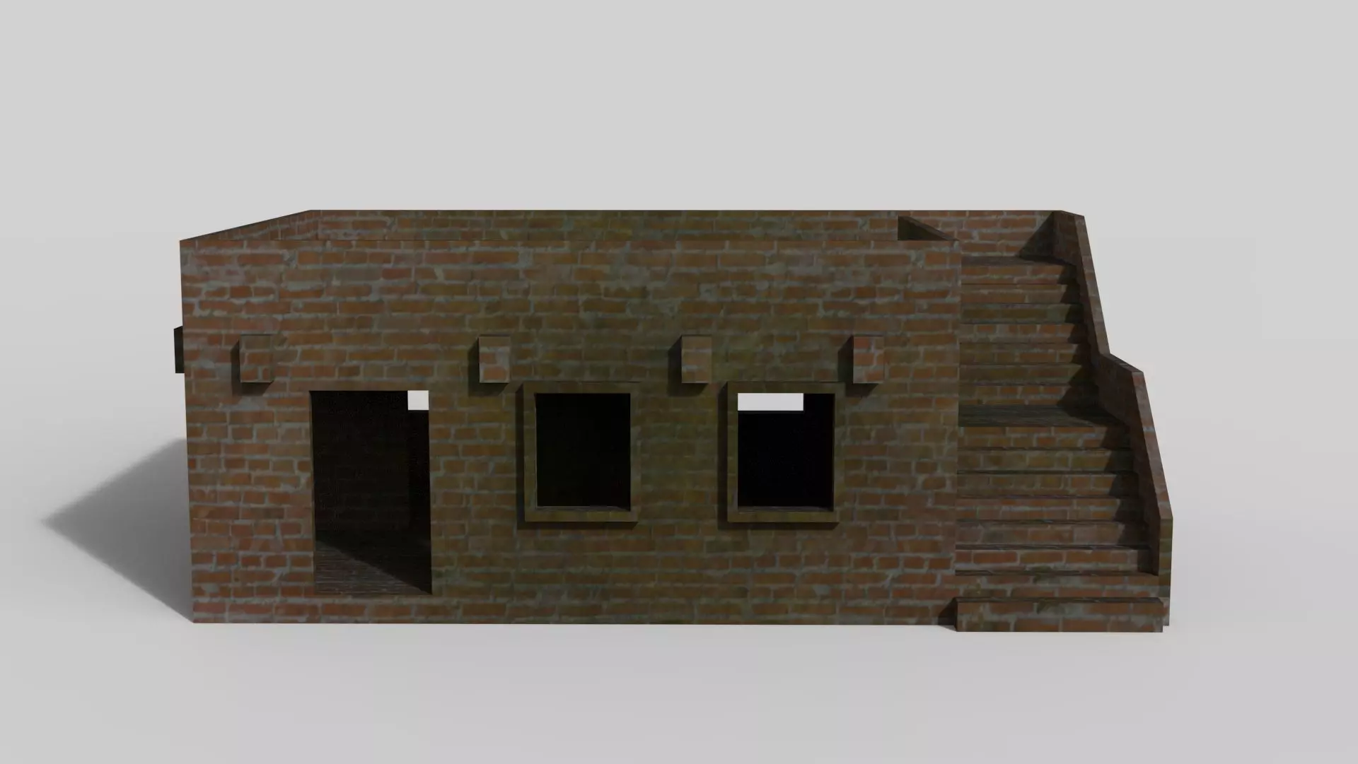 Game low poly Building Low-poly 3D model_0