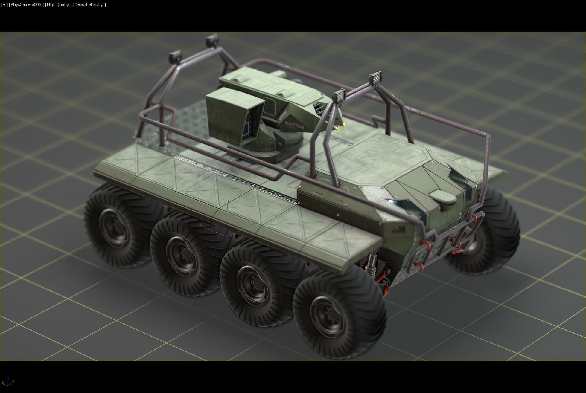 UGV with automatic Natter Turret 3D model_7