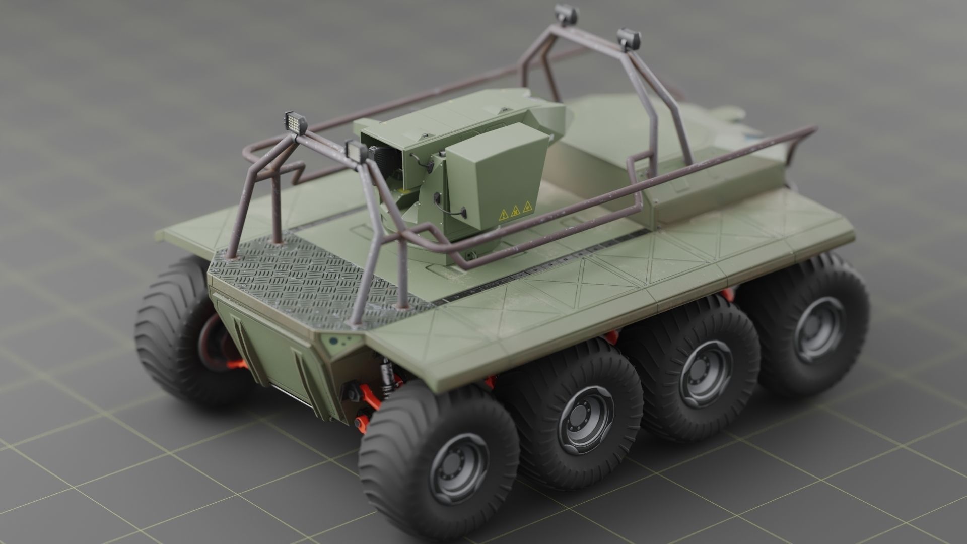 UGV with automatic Natter Turret 3D model_25