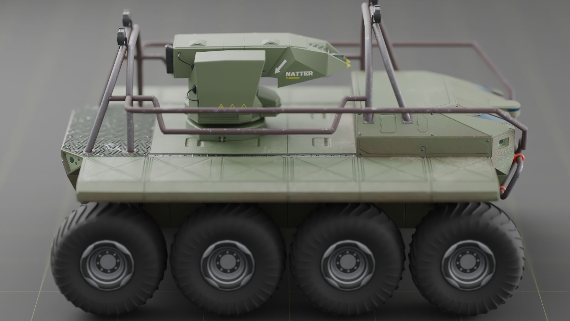 UGV with automatic Natter Turret 3D model_30
