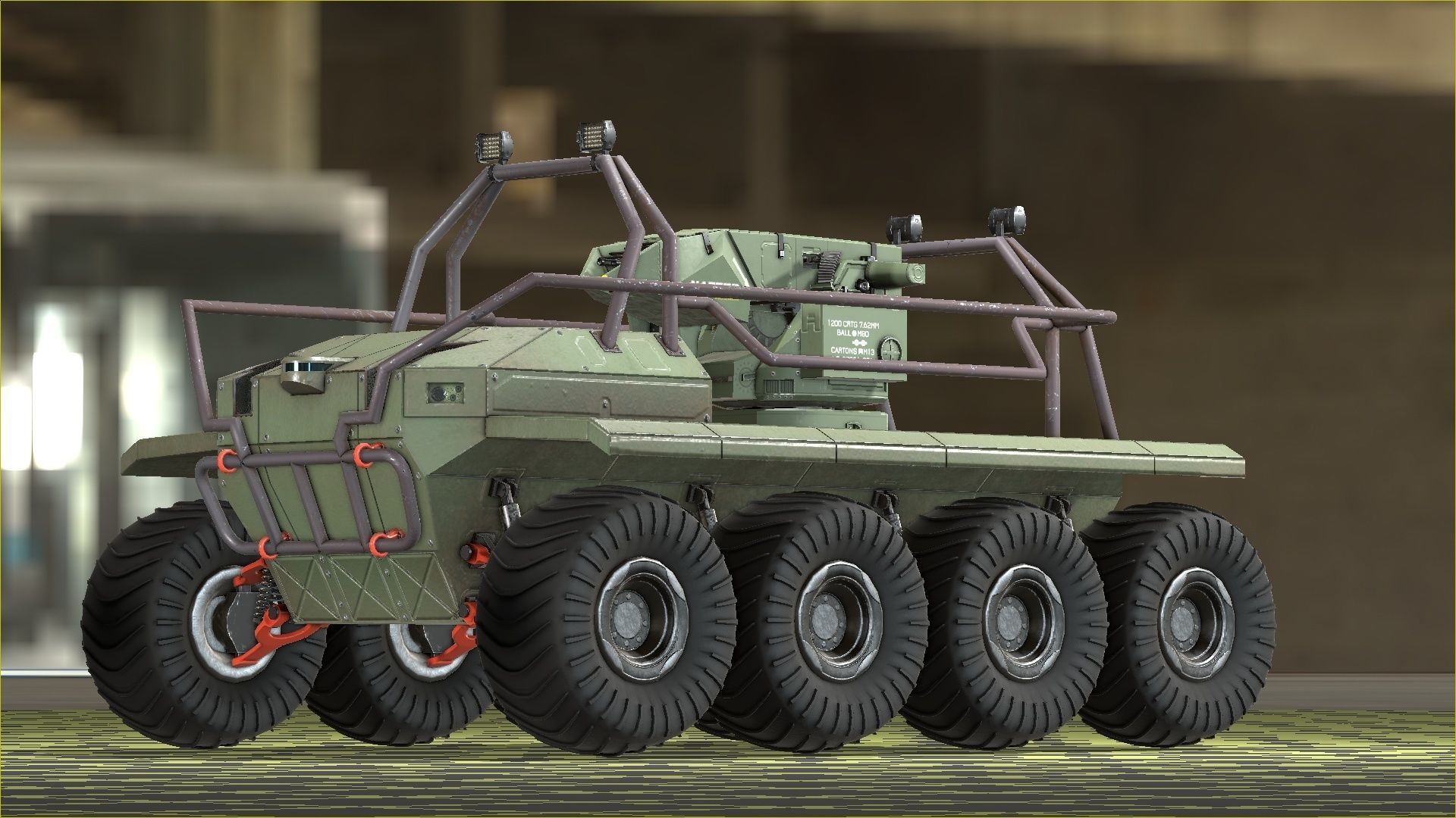 UGV with automatic Natter Turret 3D model_42