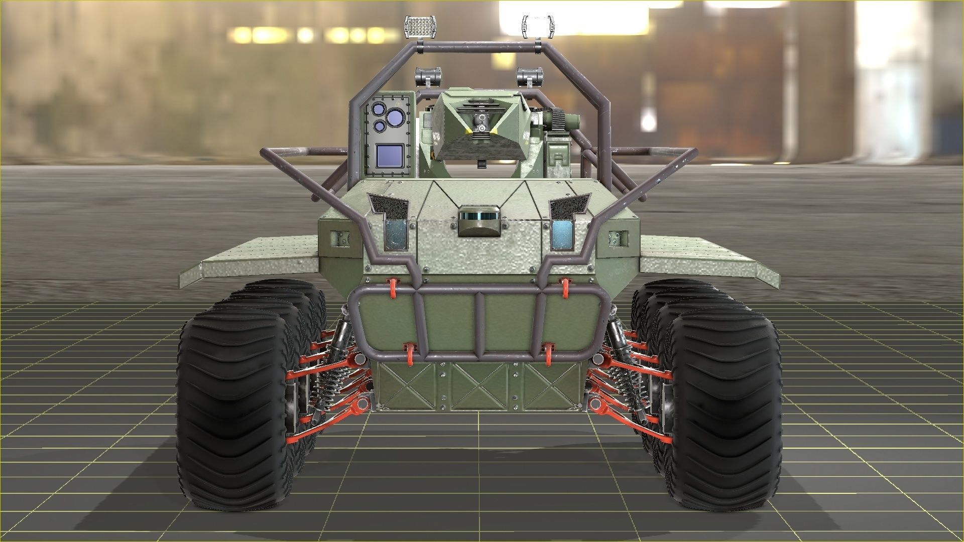 UGV with automatic Natter Turret 3D model_38