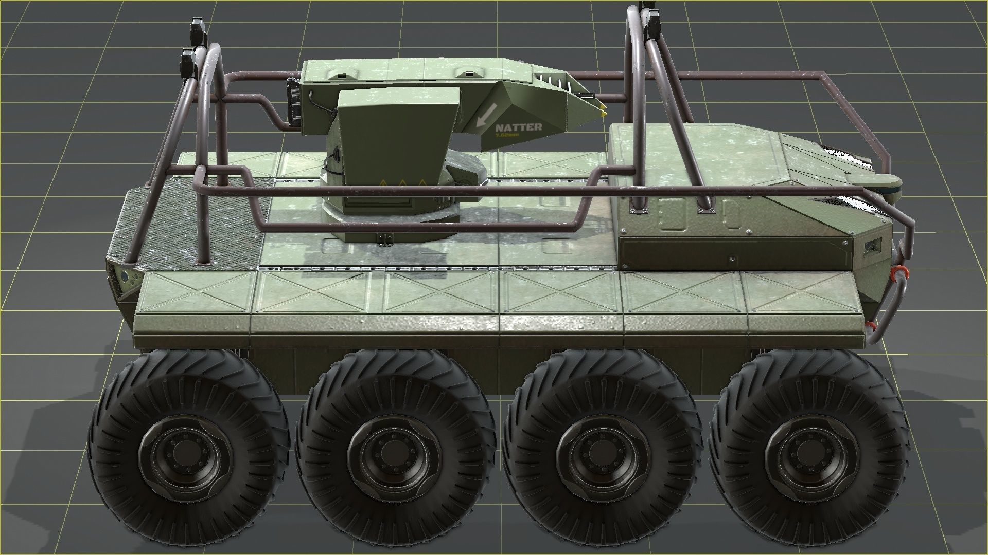 UGV with automatic Natter Turret 3D model_40