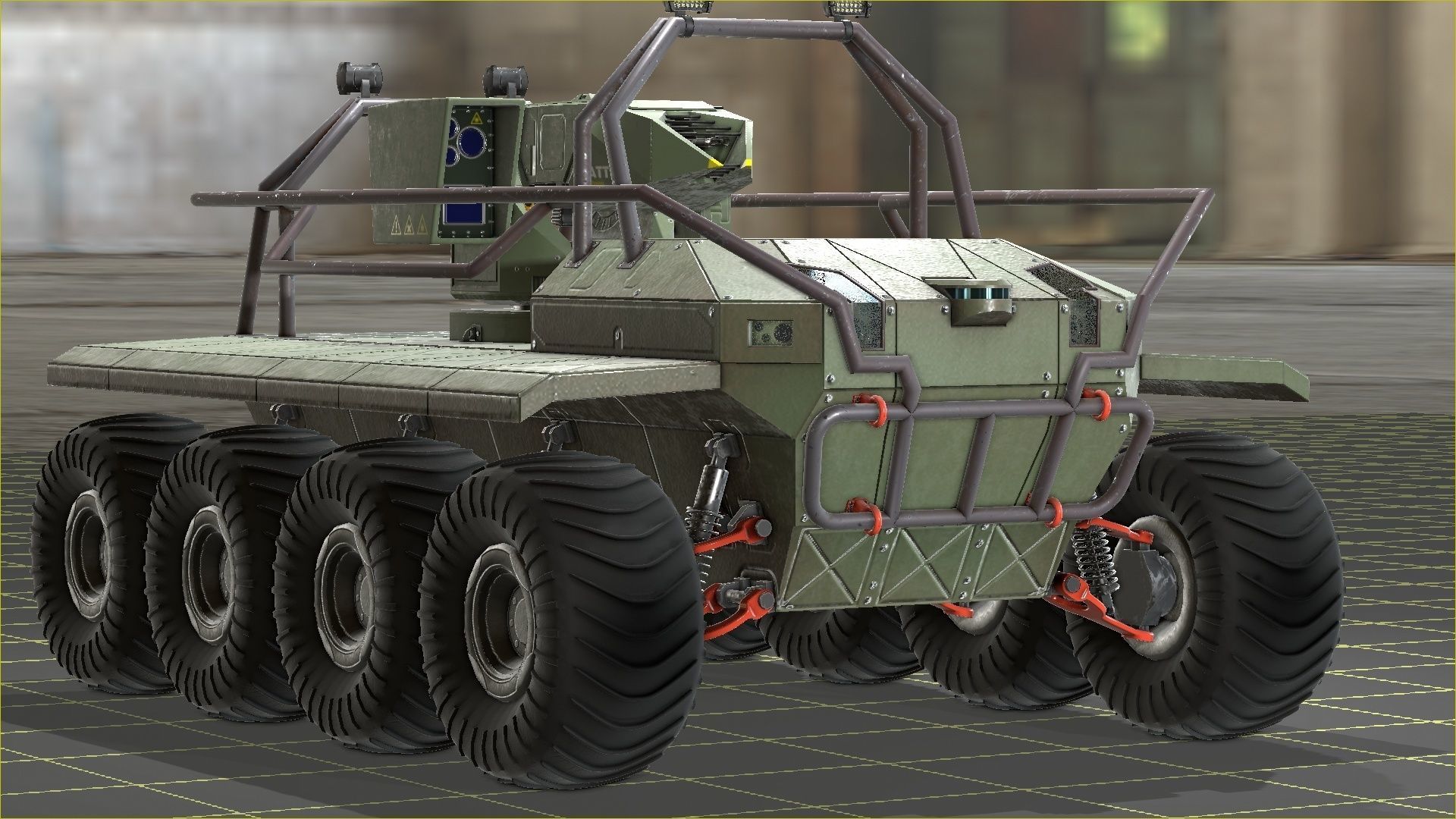 UGV with automatic Natter Turret 3D model_43