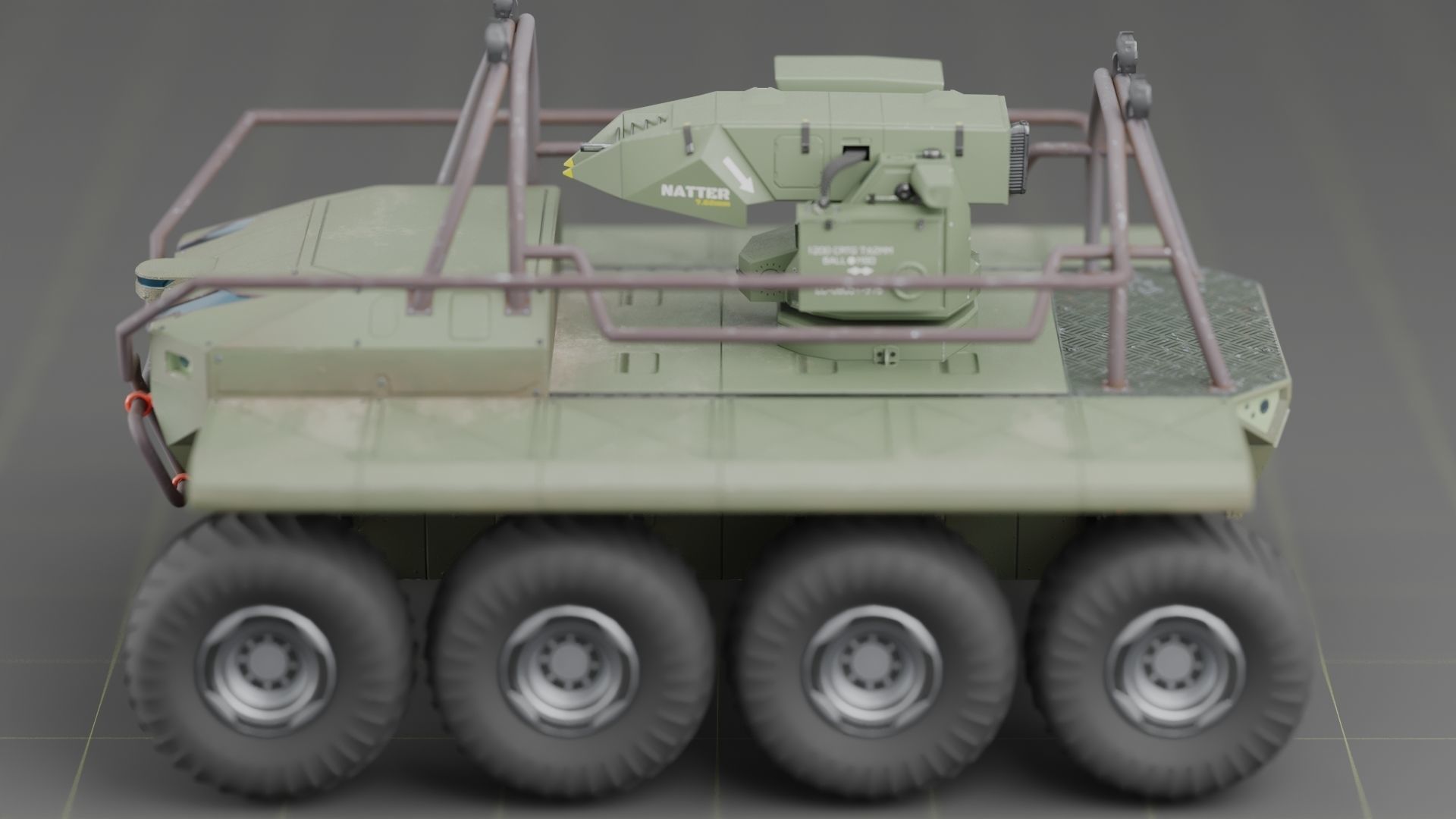 UGV with automatic Natter Turret 3D model_31