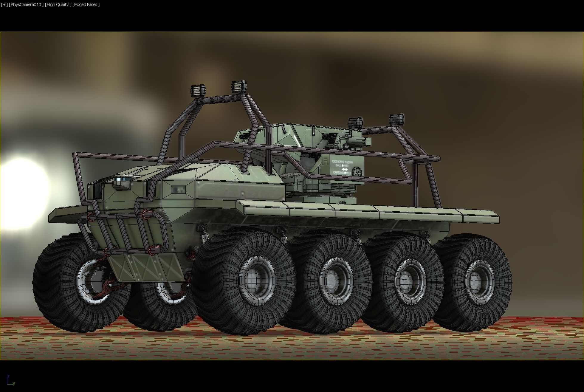 UGV with automatic Natter Turret 3D model_17