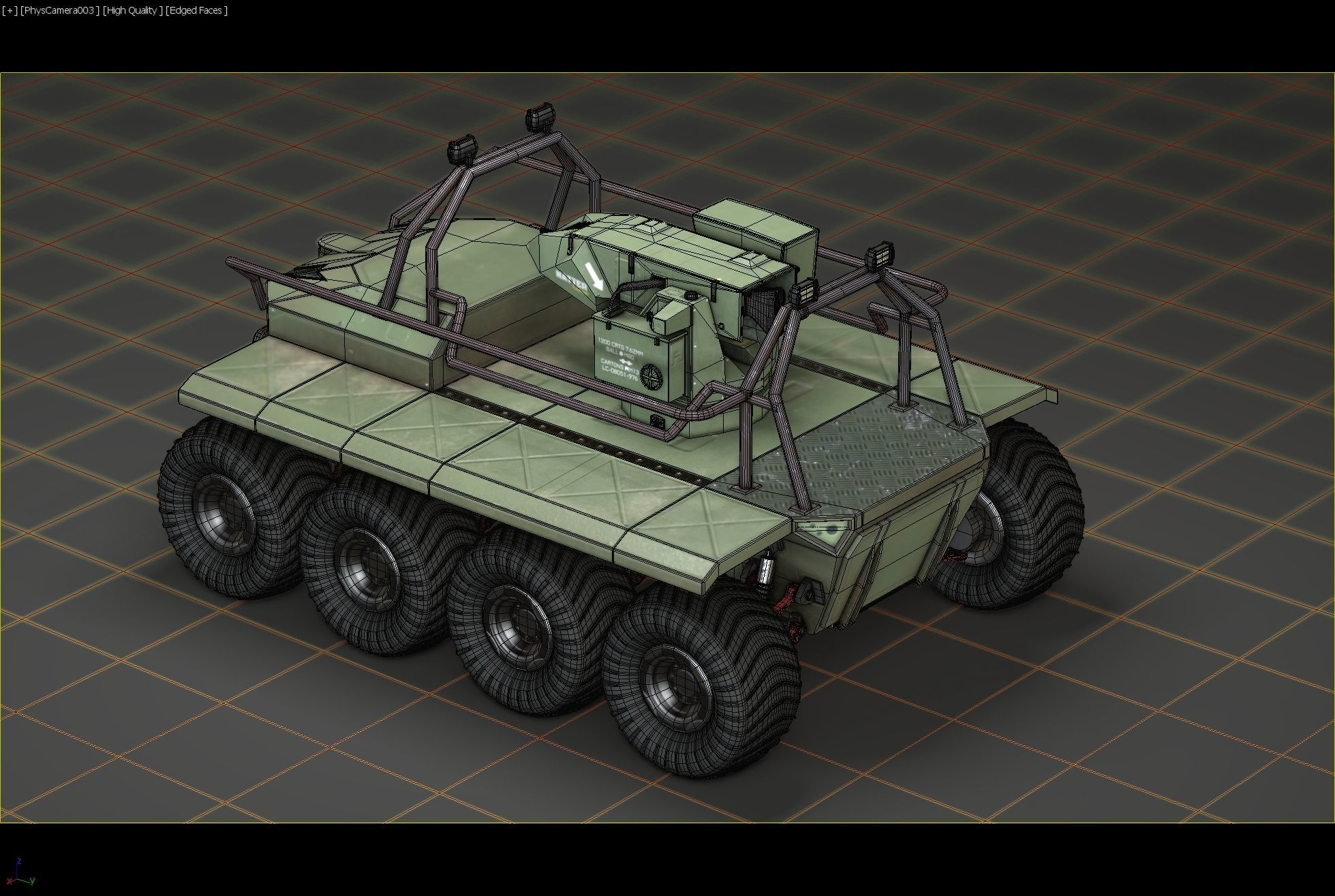 UGV with automatic Natter Turret 3D model_4