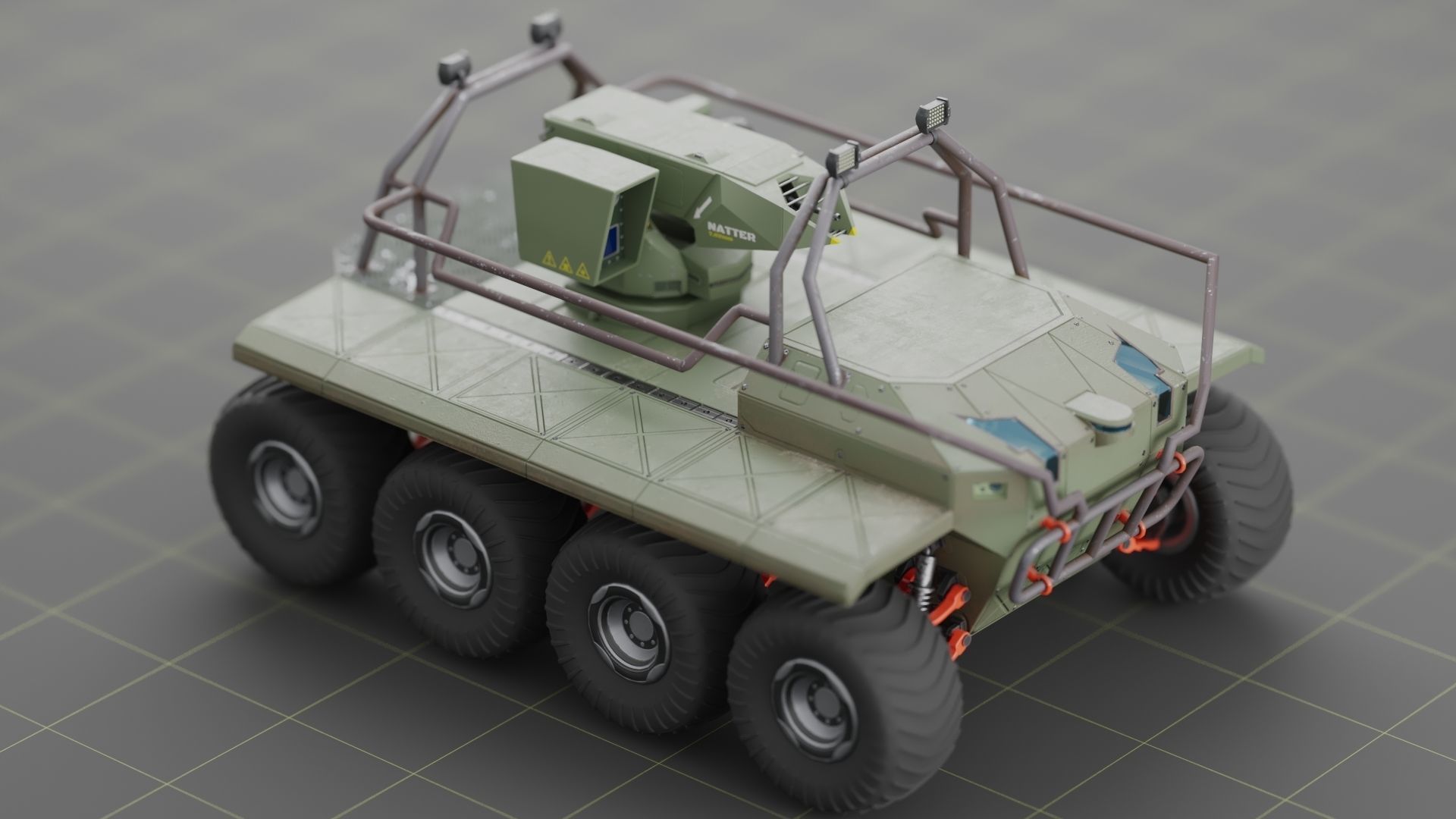UGV with automatic Natter Turret 3D model_27