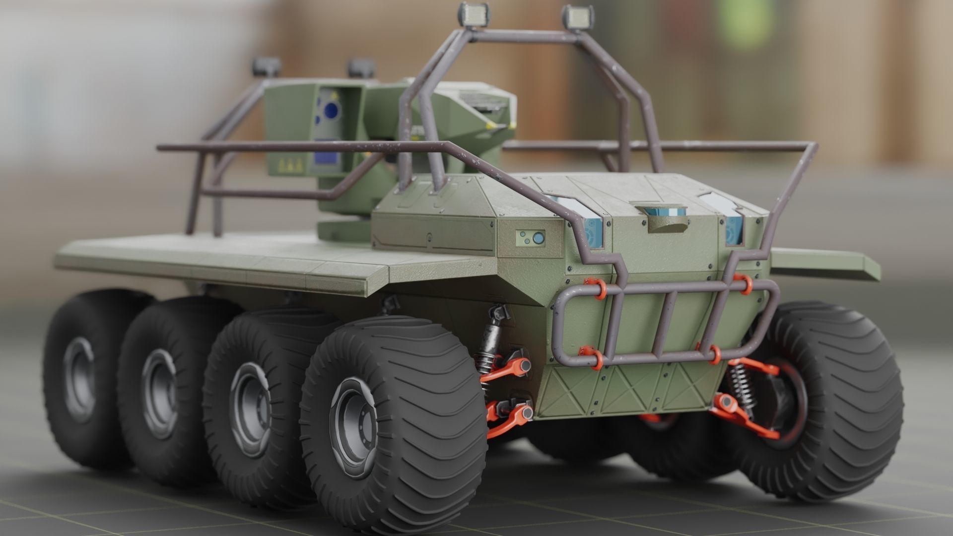 UGV with automatic Natter Turret 3D model_33
