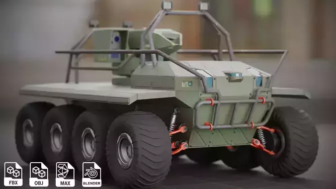 UGV with automatic Natter Turret 3D model