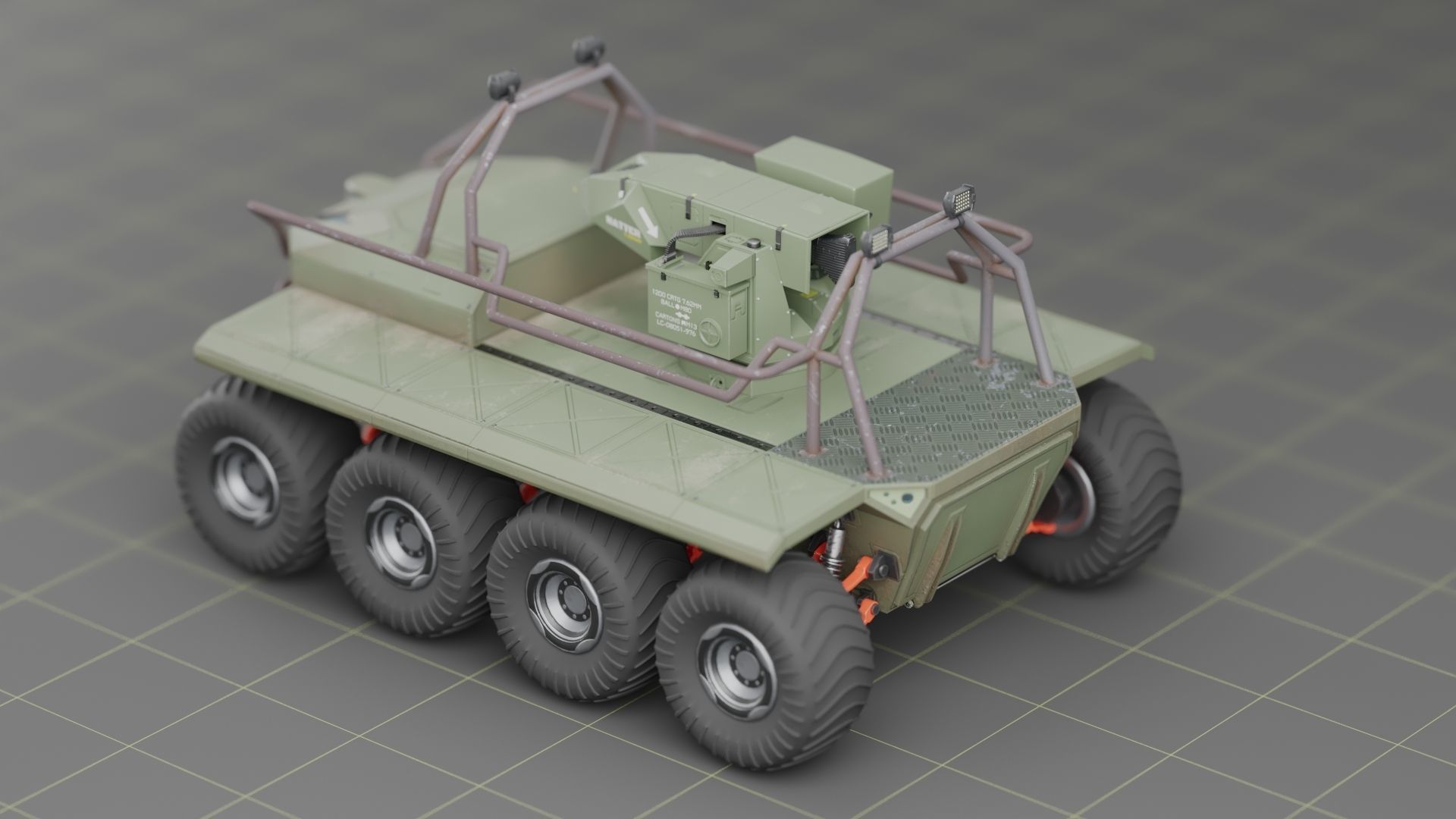 UGV with automatic Natter Turret 3D model_24
