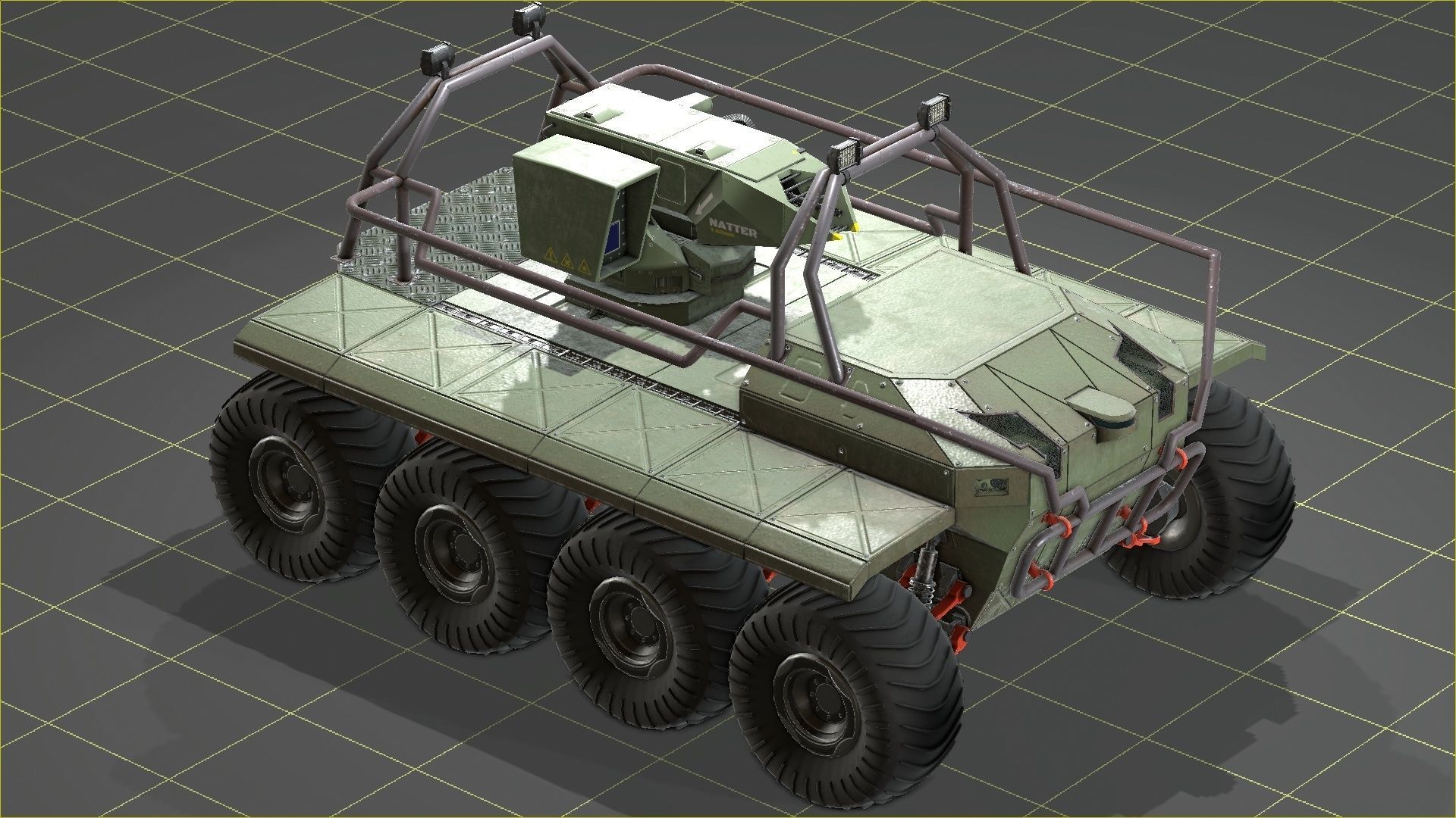 UGV with automatic Natter Turret 3D model_37