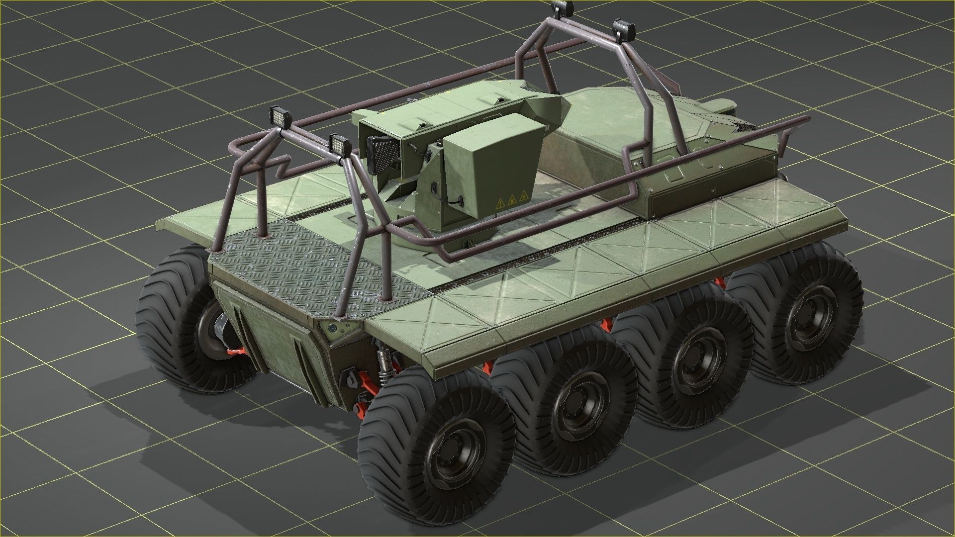 UGV with automatic Natter Turret 3D model_36